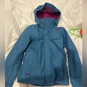 The North Face Women's Teal and Magenta Ski Jacket